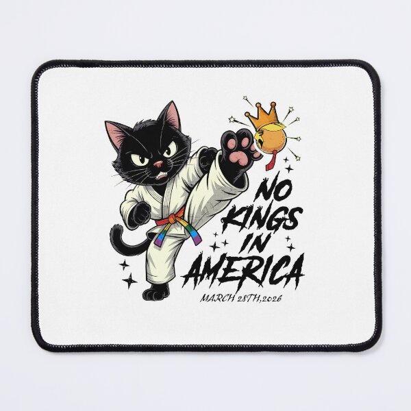 Item preview, No Kings in America March 28 2026 No Kings Day Cute Cat Karate designed and sold by Ortigzitoun.