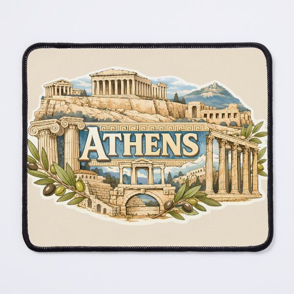Item preview, Athens Greece Souvenir Sticker designed and sold by Alice Cristalis.