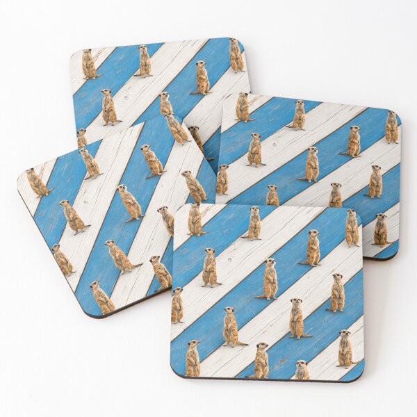 Item preview, Meerkat Pattern | Cute Meerkat Repeat Pattern | Blue Striped Animal Design designed and sold by chihuahuashower.