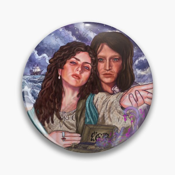 Item preview, Gothic Vampire Lovers – Dark Fantasy Romantic Portrait designed and sold by Lavanderlane.