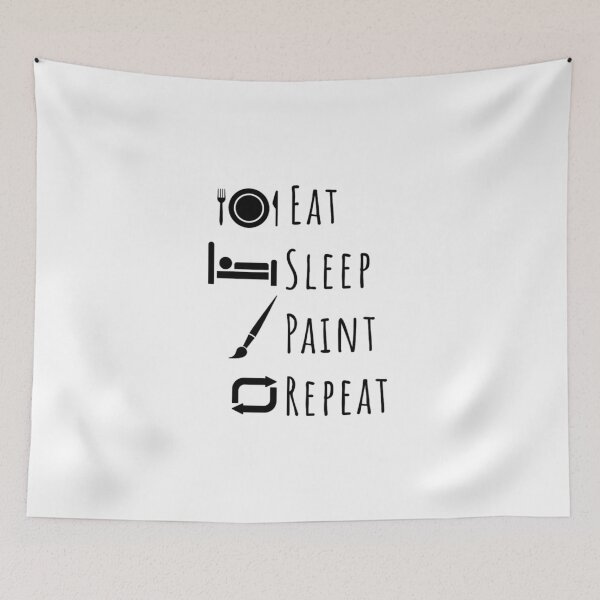 Item preview, Eat, Sleep, Paint, Repeat designed and sold by DixieGirlStudio.
