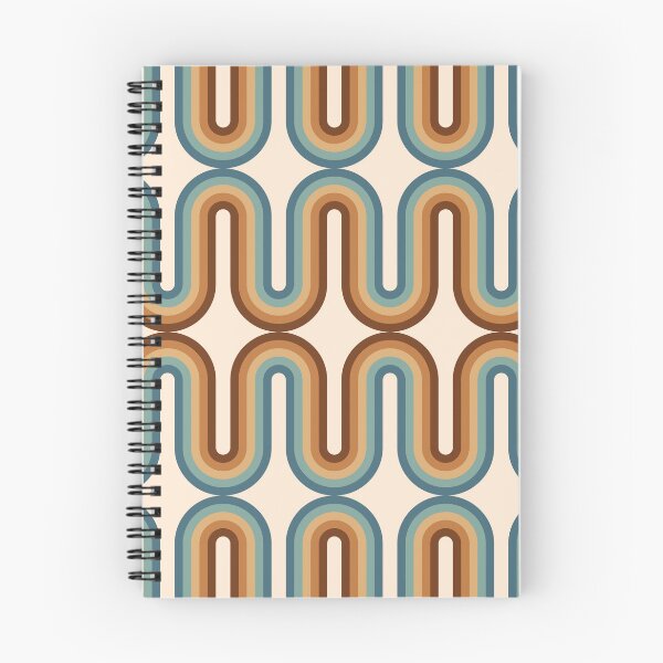 Item preview, Retro Mid Century Modern - Blue, beige and chocolate brown designed and sold by JMgraphic.