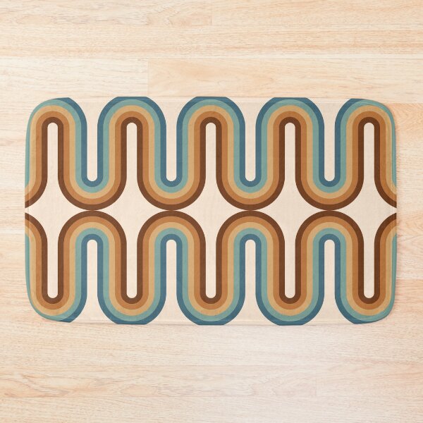Item preview, Retro Mid Century Modern - Blue, beige and chocolate brown designed and sold by JMgraphic.