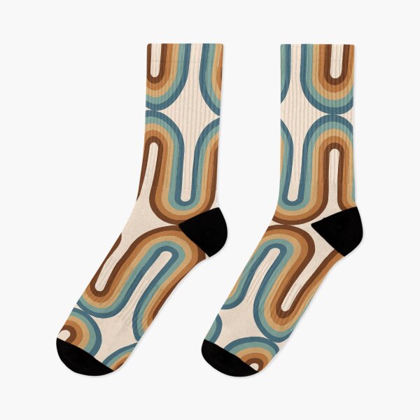 Item preview, Retro Mid Century Modern - Blue, beige and chocolate brown designed and sold by JMgraphic.