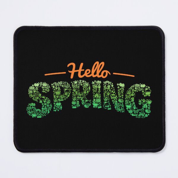 Item preview, Hello Spring Nature Doodle Lettering designed and sold by sachpica.