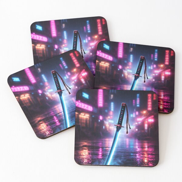 Item preview, Neon Katana Street designed and sold by ApGraphicDesigns.