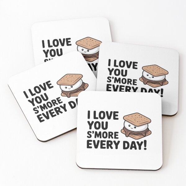 Item preview, I Love You S'more Every Day! Cute Kawaii S'mores Pun designed and sold by PMCreative.