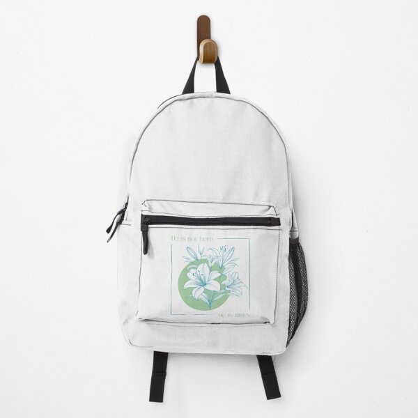 Item preview, He is not here. He is RISEN! Christian - Easter Lilies - Green & Blue designed and sold by Holly Norine Design.