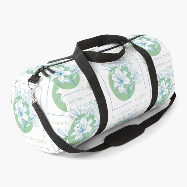 Item preview, He is not here. He is RISEN! Christian - Easter Lilies - Green & Blue designed and sold by Holly Norine Design.