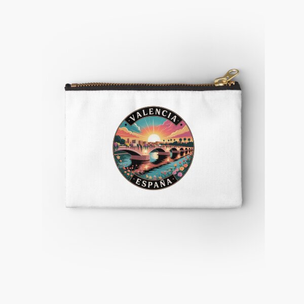 Item preview, Valencia Spain: Puente de las Flores Sunset Illustration designed and sold by CircinusStore.