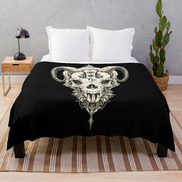 Item preview, Capricorn Skull Zodiac Design – Gothic Capricorn Goat Skull, Dark Astrology Tattoo Style designed and sold by SKULLARTISTRY.