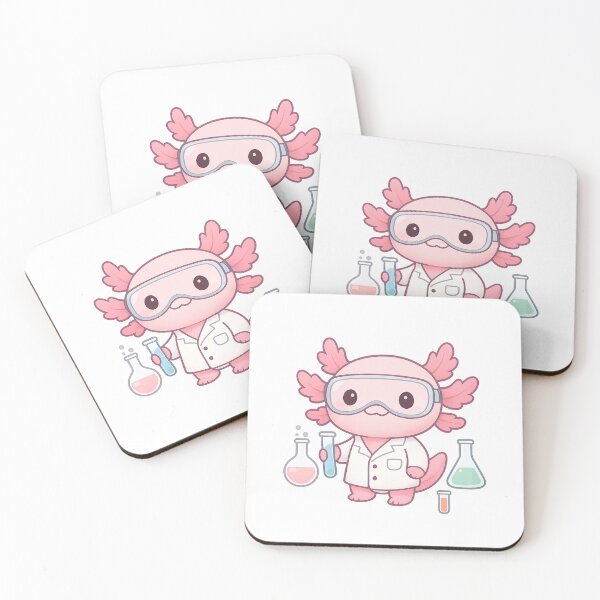 Item preview, Cute Axolotl Scientist in Lab Coat designed and sold by Snacky Paws.