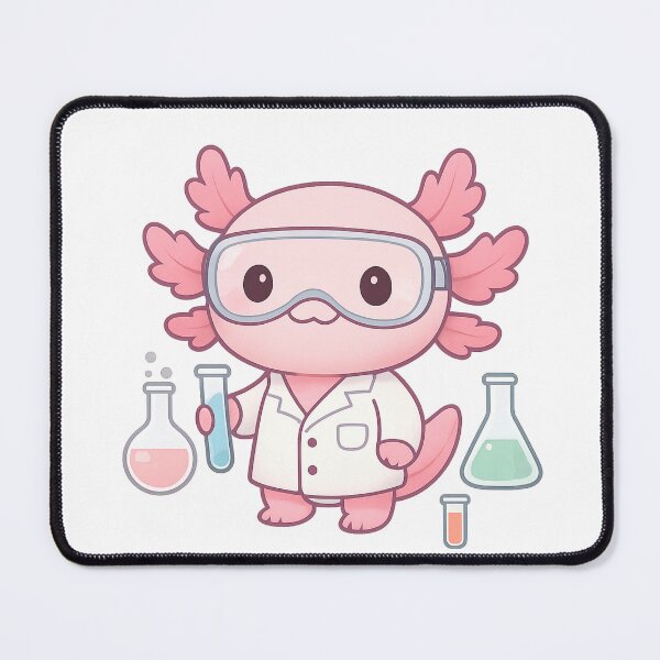 Item preview, Cute Axolotl Scientist in Lab Coat designed and sold by Snacky Paws.