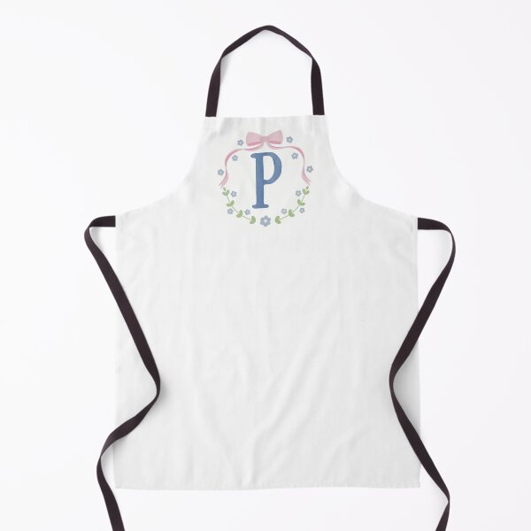 Item preview, P Initial Flowers and Bows Watercolour Wreath designed and sold by winterpumpkin.