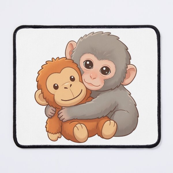 Item preview, Punch Monkey Hugging Plush Cute Baby Monkey designed and sold by Vibe-Vortex.