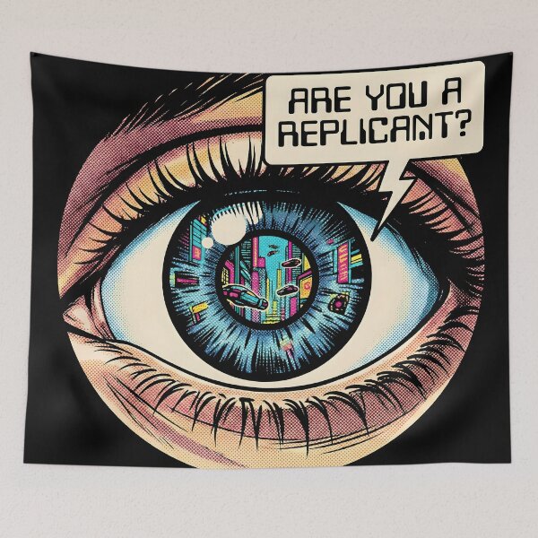 Item preview, Are You a Replicant? Retro Sci-Fi Pop Art Eye designed and sold by THELOREAN.