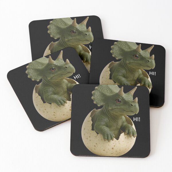 Item preview, Cute Hatching Dinosaur - Baby Dino Peeping From Egg designed and sold by Mini Pixel Perfect Co..