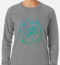 Geo-rex Vortex | Türkis Ombré Leichter Pullover