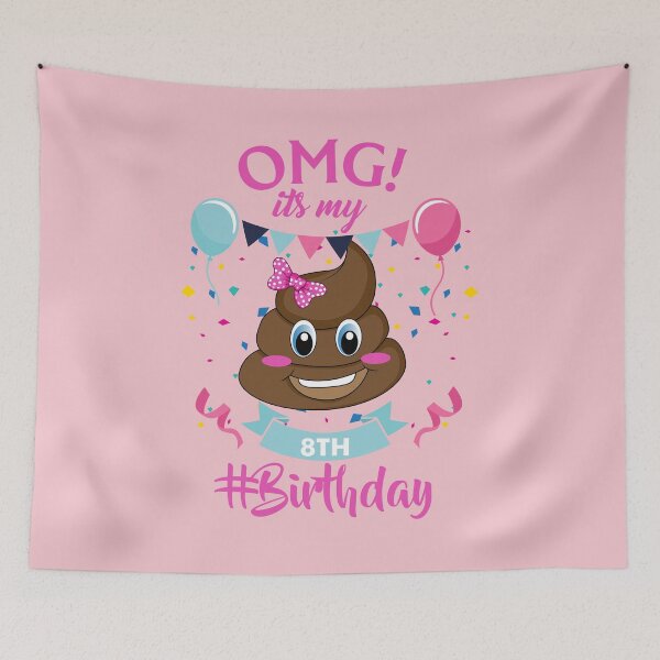 Item preview, 8th Birthday Girl - Poop Emoji designed and sold by melsens.