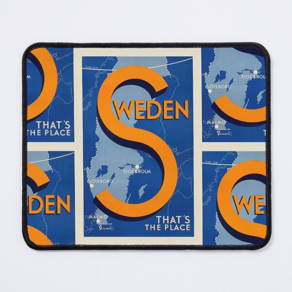 Item preview, Sweden Thats The Travel Map Large Letter Poster : Vintage Advertisement designed and sold by artofuniverse.