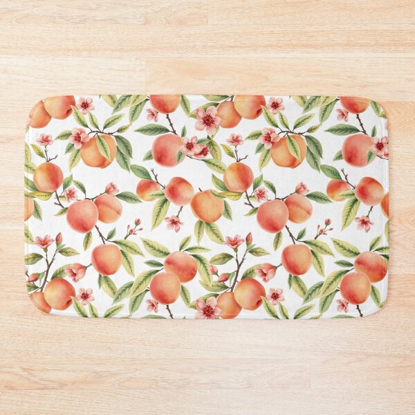 Item preview, Peach Pattern on a White Background | Nature-Inspired Art designed and sold by UnhingedBird.