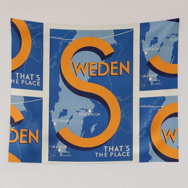 Item preview, Sweden Thats The Travel Map Large Letter Poster : Vintage Advertisement designed and sold by artofuniverse.