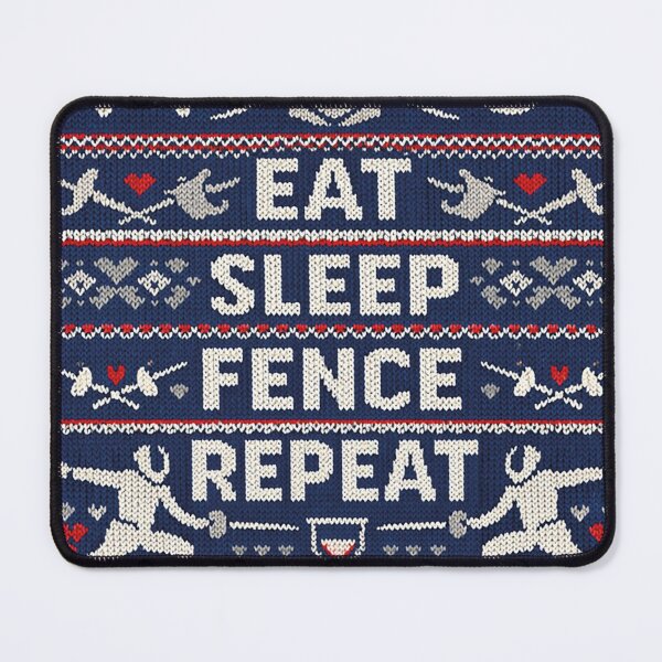 Item preview, Eat Sleep Fence Repeat Fencing Knitting Pattern designed and sold by Mauswohn.
