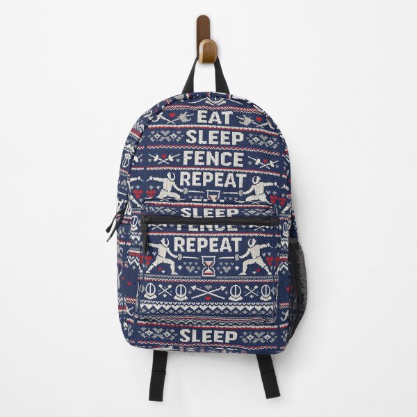 Item preview, Eat Sleep Fence Repeat Fencing Knitting Pattern designed and sold by Mauswohn.