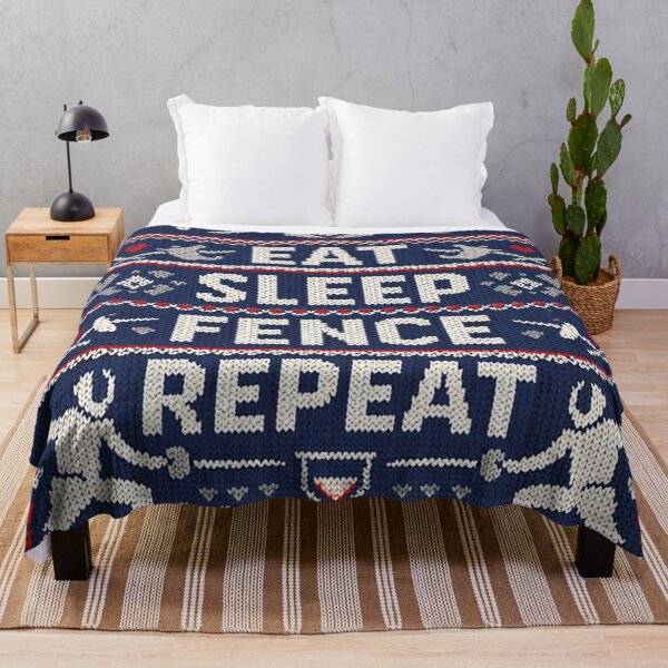 Item preview, Eat Sleep Fence Repeat Fencing Knitting Pattern designed and sold by Mauswohn.