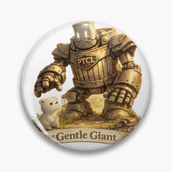 Item preview, The Gentle Giant – Cute Robot and Little Bear designed and sold by bubuandfriends.
