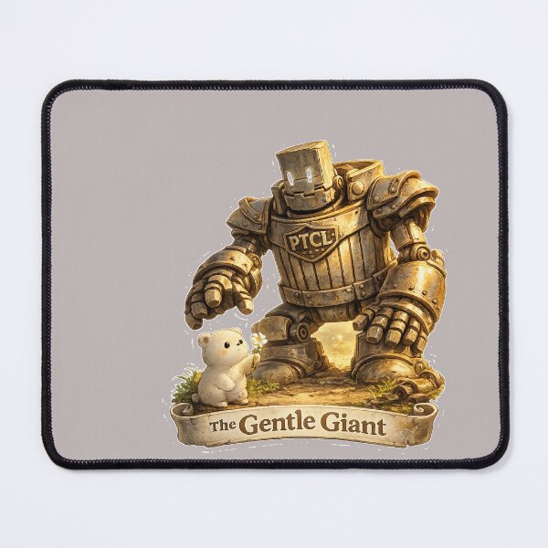 Item preview, The Gentle Giant – Cute Robot and Little Bear designed and sold by bubuandfriends.