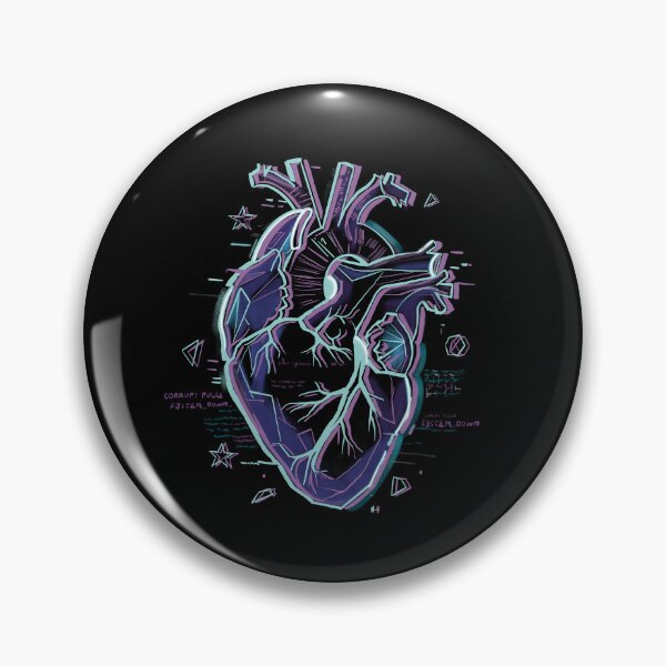 Item preview, Anatomical Glitch: Neon Cyberpunk Heart Illustration designed and sold by Senorona.
