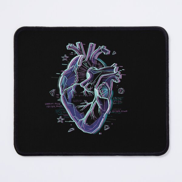 Item preview, Anatomical Glitch: Neon Cyberpunk Heart Illustration designed and sold by Senorona.