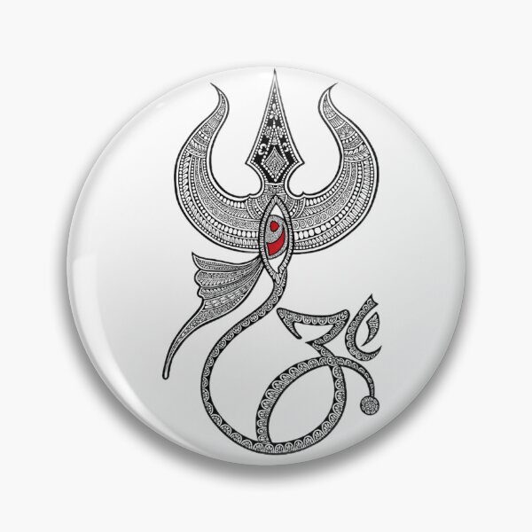 Item preview, Intricate Trishul Om Mandala – Lord Shiva Spiritual Line Art designed and sold by Srishti Khaiwal.