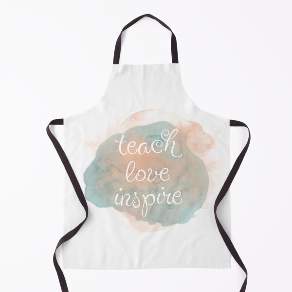 Item preview, Teach Love Inspire Watercolor Splash – Peach and Sage Aesthetic designed and sold by MSDesignHaus.
