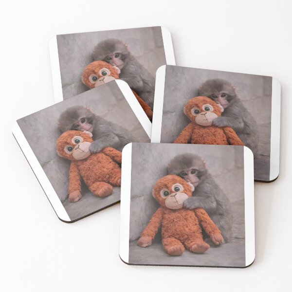 Item preview, Punch Monkey Hugging Plush Viral Baby Monkey designed and sold by Vibe-Vortex.