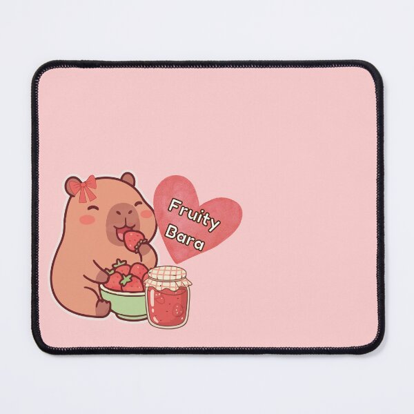 Item preview, Cute Fruity Capybara Kawaii Strawberry Lover designed and sold by trelykreativ.