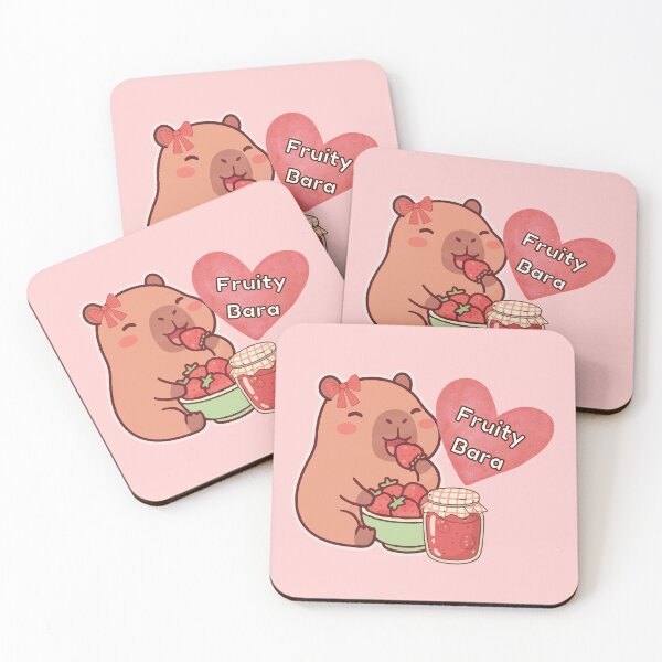 Item preview, Cute Fruity Capybara Kawaii Strawberry Lover designed and sold by trelykreativ.