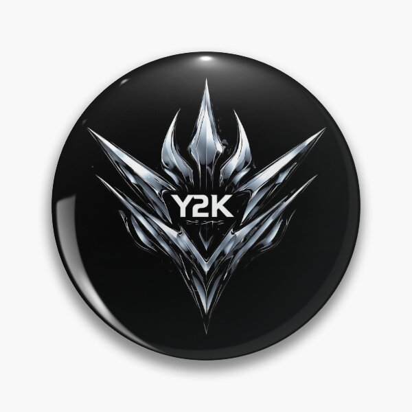 Item preview, Y2K Chrome Cyber Tribal Emblem / Futuristic Metallic Aesthetic designed and sold by MorbidDreams.