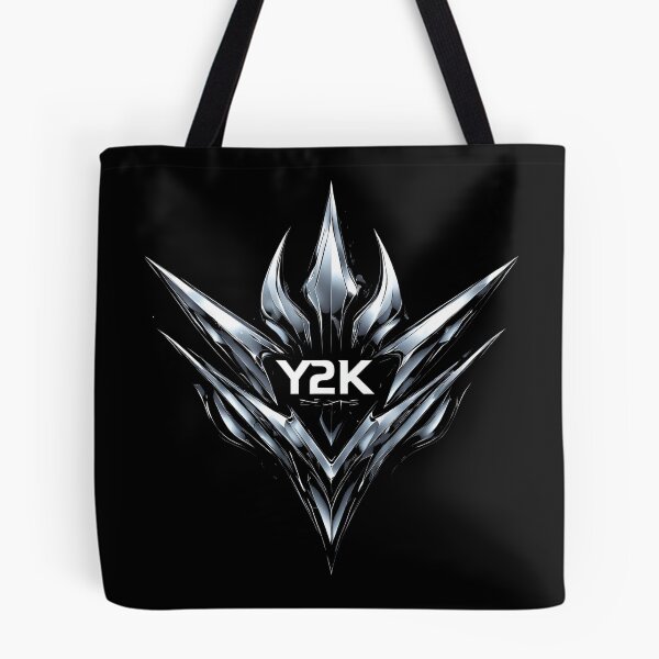 Item preview, Y2K Chrome Cyber Tribal Emblem / Futuristic Metallic Aesthetic designed and sold by MorbidDreams.