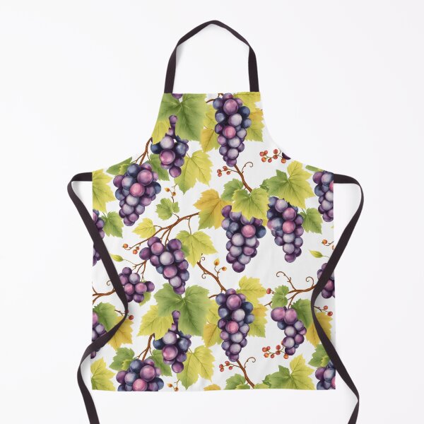 Item preview, Grapes Pattern on a White Background | Nature-Inspired Art designed and sold by UnhingedBird.