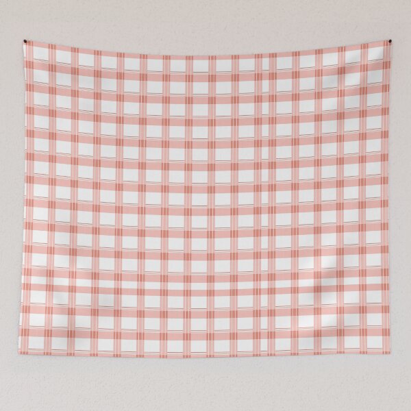 Item preview, Soft Coral Plaid Pattern – Minimal Pastel Checkered Design designed and sold by Artsy Corner.