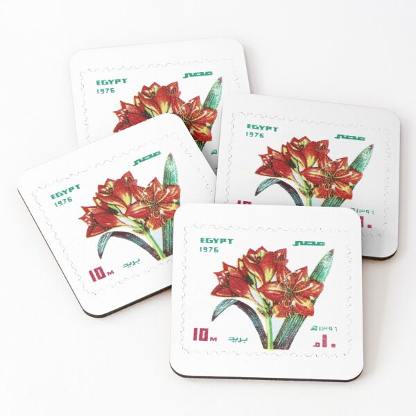 Item preview, Egypt Flower Egyptian Vintage Postage Stamp designed and sold by red-amber65.