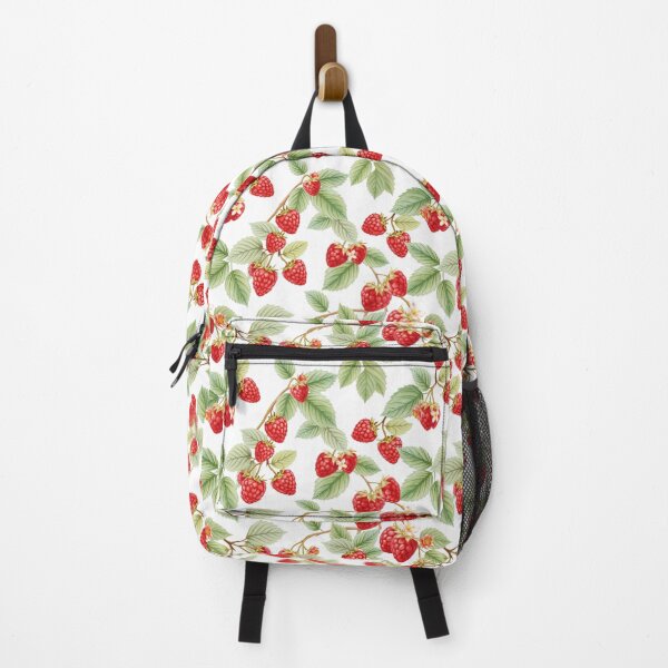 Item preview, Raspberry Pattern on a White Background | Nature-Inspired Art designed and sold by UnhingedBird.