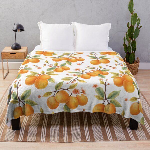 Item preview, Apricot Pattern on a White Background | Nature-Inspired Art designed and sold by UnhingedBird.