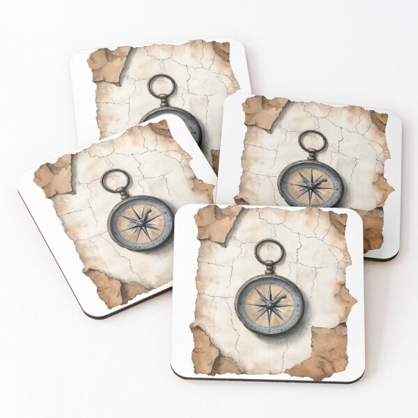 Item preview, Vintage Compass on Ancient Map Explorer Adventure designed and sold by Angellacelin.