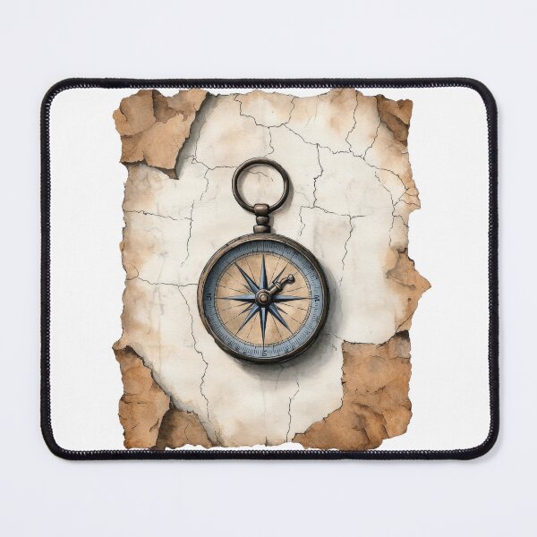 Item preview, Vintage Compass on Ancient Map Explorer Adventure designed and sold by Angellacelin.