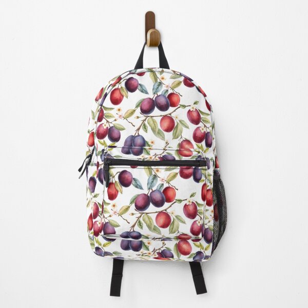 Item preview, Plum Pattern on a White Background | Nature-Inspired Art designed and sold by UnhingedBird.