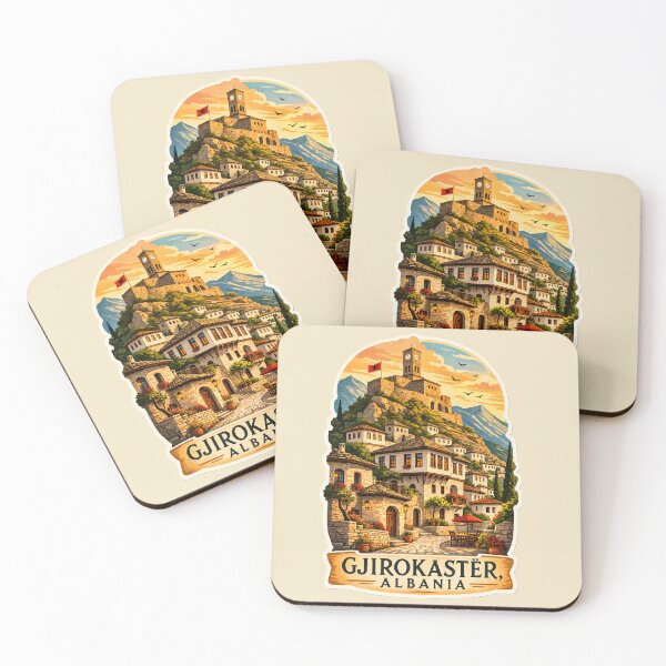 Item preview, Gjirokastër Castle & Stone City Illustration designed and sold by Alice Cristalis.