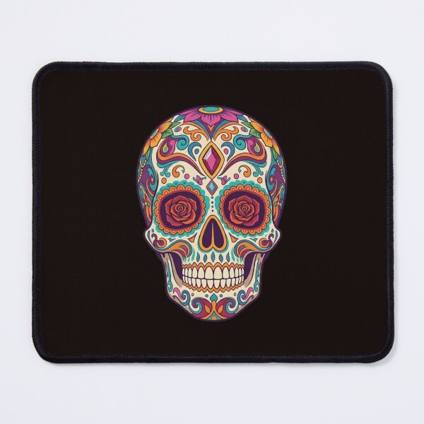 Item preview, Colorful Mexican Skull Illustration – Santa Muerte, Día de los Muertos, Sugar Skull Art designed and sold by Cauldron Crafts.